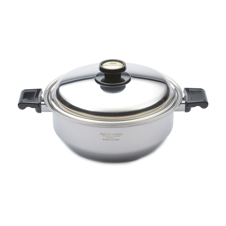 Courant 6-Quart Gray Round Slow Cooker with Three Cooking Settings and  Stainless Steel Housing in the Slow Cookers department at