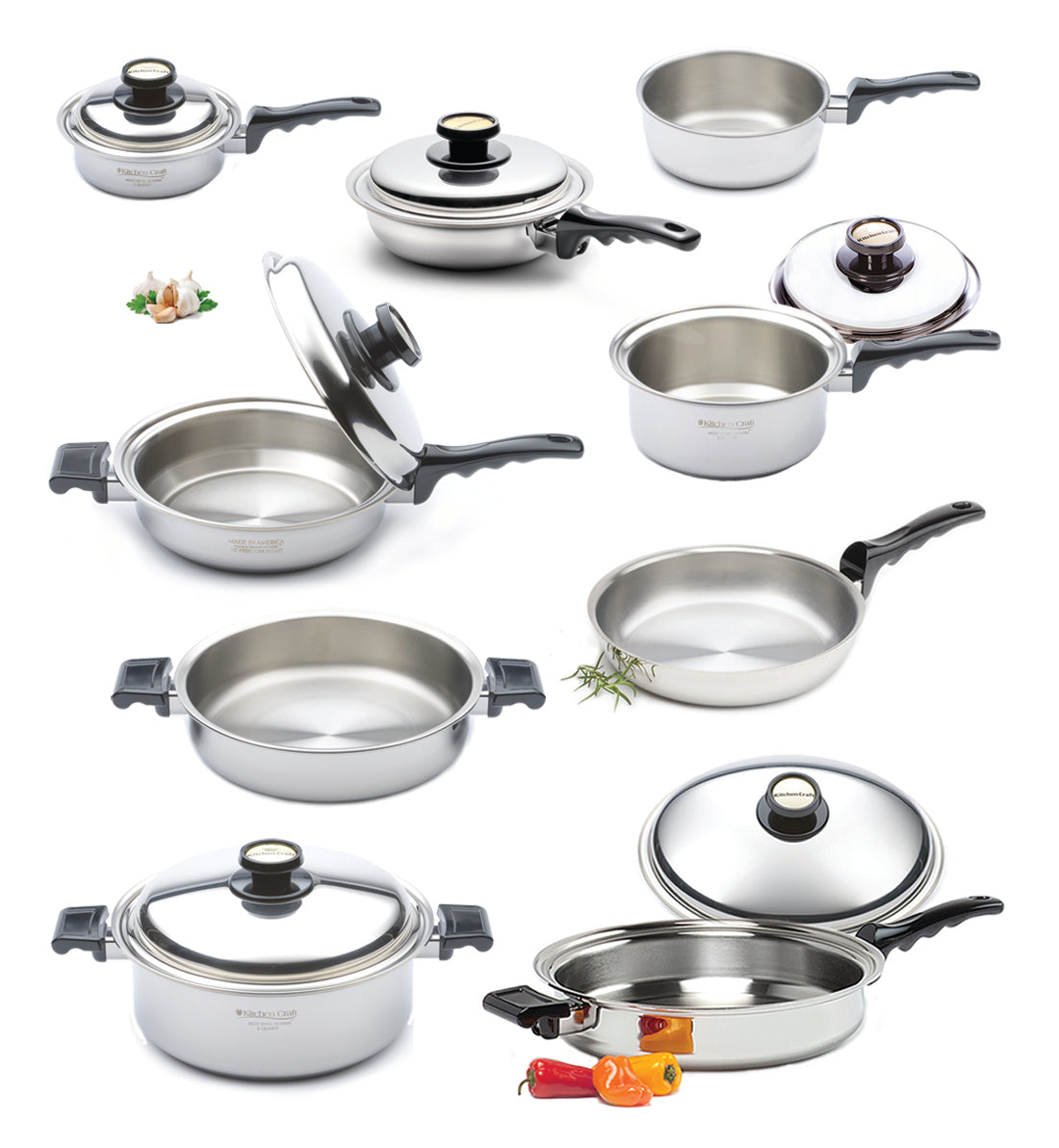 Americraft The All American Set - 6 Piece Waterless Cookware Set (Made In  America Store EXCLUSIVE)