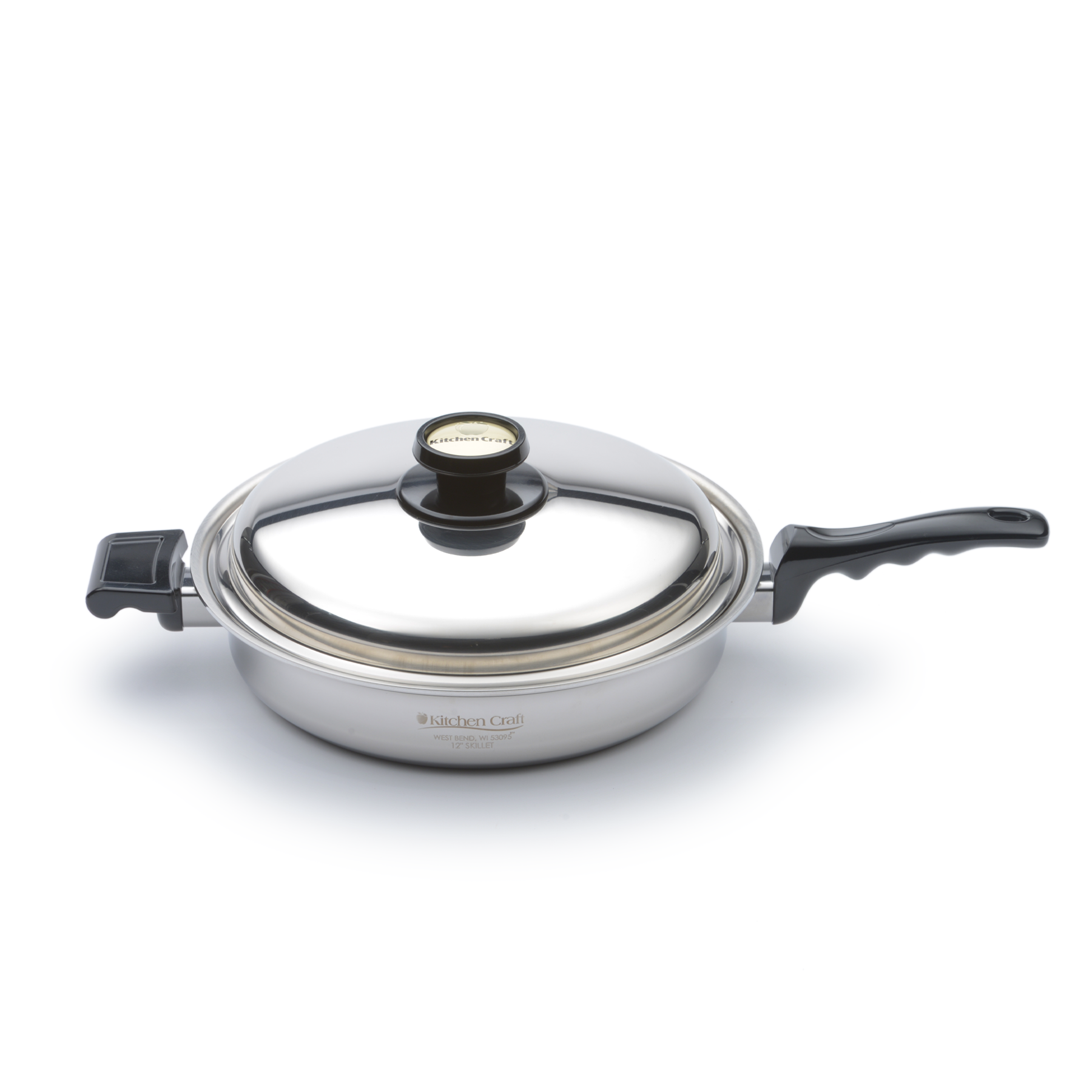 Cookworld 11.5 Large Skillet W Lid, Surgical Stainless Steel Fatless  Cooking
