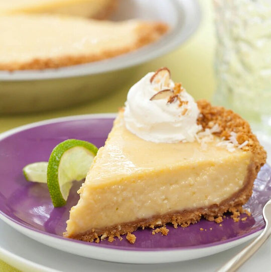 Key Lime Pie with Toasted Almond & Coconut Graham Cracker Crust