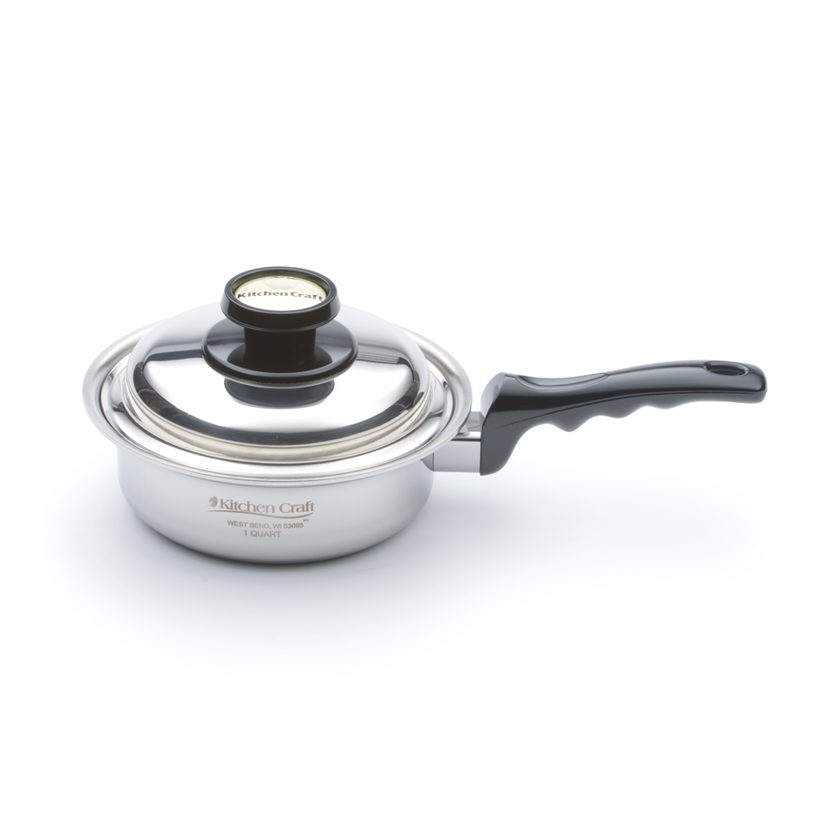 Factory Second - Kitchen Craft 1 Quart Saucepan with Cover –  WaterlessCookware