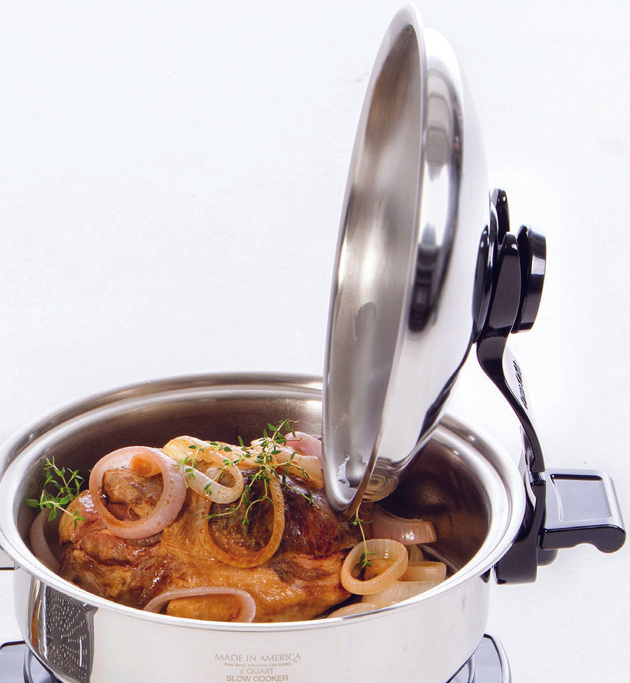 Juego de olla de cocción lenta gourmet de 6 cuartos – WaterlessCookware